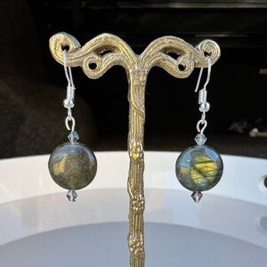 Labradorite Natural Stone Dangle Earrings